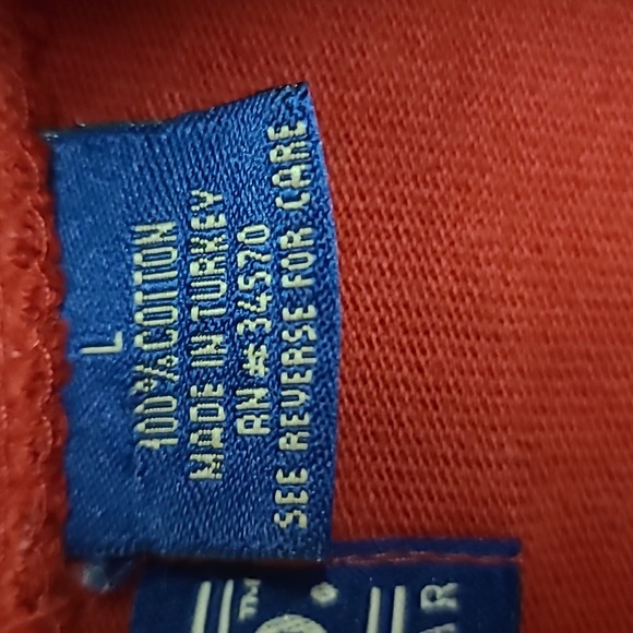 Vintage Newton Trading Co 100% Cotton Red Metal Zipper Made in Turkey Sz L - Picture 6 of 10